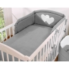 Bedding set for Baby Bed 2-pcs- Hanging Hearts anthracite