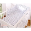 Bedding set for Baby Bed 2-pcs- Hanging Hearts black dots on white