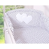 Bedding set for Baby Bed 2-pcs- Hanging Hearts black dots on white