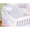Bedding set for Baby Bed 2-pcs- Hanging Hearts black dots on white