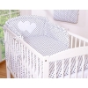 Bedding set for Baby Bed 2-pcs- Hanging Hearts black dots on white