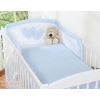 Bedding set for Baby Bed 2-pcs- Hanging Hearts blue checkered