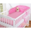 Bedding set for Baby Bed 2-pcs- Hanging Hearts dark pink checkered