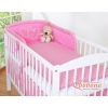 Bedding set for Baby Bed 2-pcs- Hanging Hearts dark pink checkered