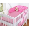Bedding set for Baby Bed 2-pcs- Hanging Hearts dark pink checkered