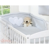 Bedding set for Baby Bed 2-pcs- Hanging Hearts Gray