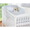 Bedding set for Baby Bed 2-pcs- Hanging Hearts Gray