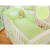Bedding set for Baby Bed 2-pcs- Hanging Hearts green stripes