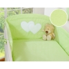 Bedding set for Baby Bed 2-pcs- Hanging Hearts green stripes