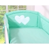 Bedding set for Baby Bed 2-pcs- Hanging Hearts mint