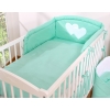 Bedding set for Baby Bed 2-pcs- Hanging Hearts mint