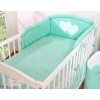 Bedding set for Baby Bed 2-pcs- Hanging Hearts mint