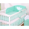 Bedding set for Baby Bed 2-pcs- Hanging Hearts mint