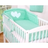 Bedding set for Baby Bed 2-pcs- Hanging Hearts mint dots