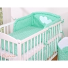 Bedding set for Baby Bed 2-pcs- Hanging Hearts mint dots