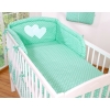 Bedding set for Baby Bed 2-pcs- Hanging Hearts mint dots