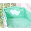 Bedding set for Baby Bed 2-pcs- Hanging Hearts mint dots