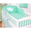 Bedding set for Baby Bed 2-pcs- Hanging Hearts mint dots