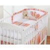 Bedding set for Baby Bed 2-pcs- Hanging Hearts orange stripes