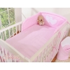 Bedding set for Baby Bed 2-pcs- Hanging Hearts pink stripes