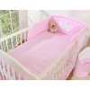 Bedding set for Baby Bed 2-pcs- Hanging Hearts pink stripes