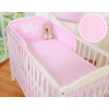 Bedding set for Baby Bed 2-pcs- Hanging Hearts pink stripes