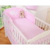 Bedding set for Baby Bed 2-pcs- Hanging Hearts pink stripes