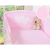 Bedding set for Baby Bed 2-pcs- Hanging Hearts pink stripes