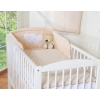 Bedding set for Baby Bed 2-pcs- Hanging Hearts white dots on beige