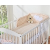 Bedding set for Baby Bed 2-pcs- Hanging Hearts white dots on beige
