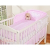 Bedding set for Baby Bed 2-pcs- Hanging Hearts white dots on pink