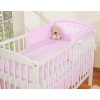 Bedding set for Baby Bed 2-pcs- Hanging Hearts white dots on pink