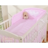 Bedding set for Baby Bed 2-pcs- Hanging Hearts white dots on pink