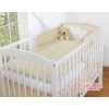 Bedding set for Baby Bed 2-pcs- Hanging Hearts white polka dots on beige