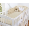 Bedding set for Baby Bed 2-pcs- Hanging Hearts white polka dots on beige