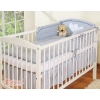 Bedding set for Baby Bed 2-pcs- Hanging Hearts white polka dots on Gray