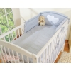 Bedding set for Baby Bed 2-pcs- Hanging Hearts white polka dots on Gray
