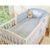 Bedding set for Baby Bed 2-pcs- Hanging Hearts white polka dots on Gray