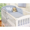 Bedding set for Baby Bed 2-pcs- Hanging Hearts white polka dots on Gray
