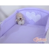 Bedding set for Baby Bed 2-pcs- Hanging Hearts white polka dots on lilac