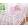 Bedding set for Baby Bed 2-pcs- Hanging Hearts white polka dots on pink