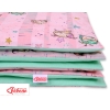 Bedding set for Baby Bed 2-pcs- Owls pink-mint