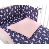 Bedding set for Baby Bed 2-pcs -rabbits navy blue