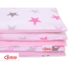 Bedding set for Baby Bed 2-pcs - stars gray - pink /pink