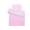 Bedding set for Baby Bed 2-pcs - stars gray - pink /pink