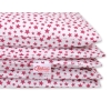 Bedding set for Baby Bed 2-pcs- white-wine red stars