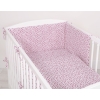 Bedding set for Baby Bed 2-pcs- white-wine red stars
