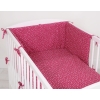 Bedding set for Baby Bed 2-pcs- wine red stars
