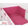 Bedding set for Baby Bed 2-pcs- wine red stars
