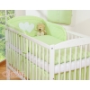 Bedding set for Baby Cot 3-pcs- Hanging Hearts green stripes